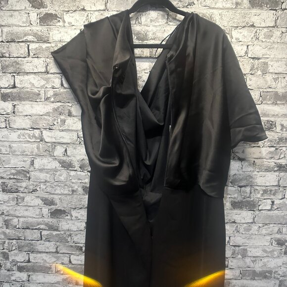 EUC Amsale The Slouch Black Elegant Jumpsuit Size 26 (Plus) - Picture 3 of 16